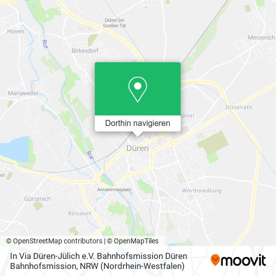 In Via Düren-Jülich e.V. Bahnhofsmission Düren Bahnhofsmission Karte
