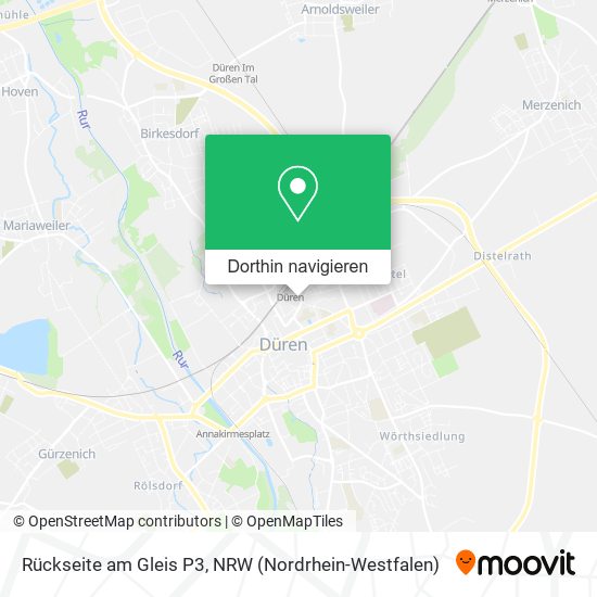Rückseite am Gleis P3 Karte