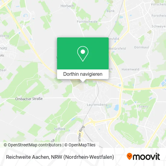 Reichweite Aachen Karte