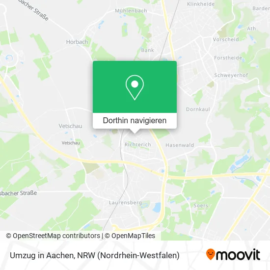 Umzug in Aachen Karte