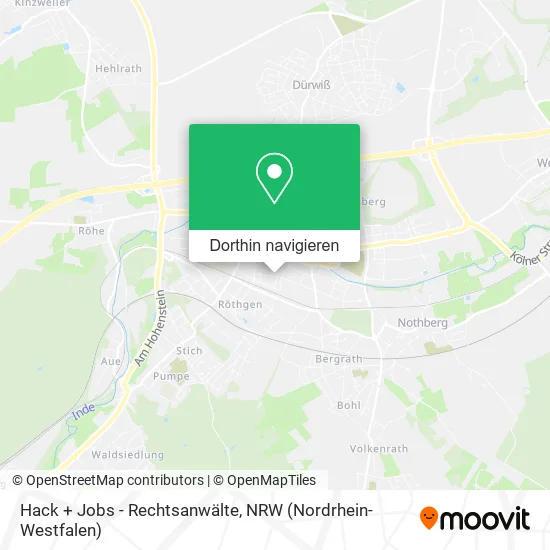 Hack + Jobs - Rechtsanwälte Karte