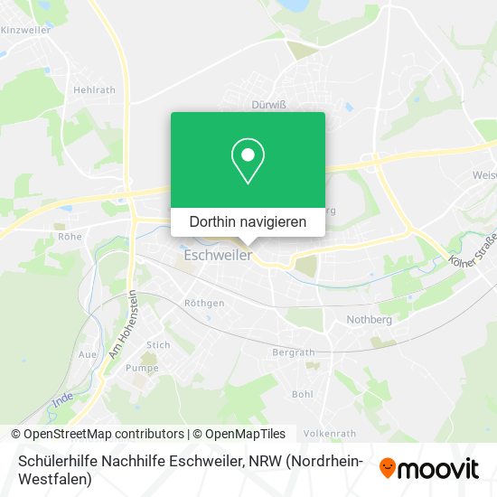 Schülerhilfe Nachhilfe Eschweiler Karte