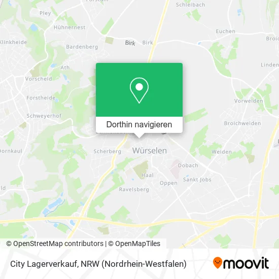 City Lagerverkauf Karte