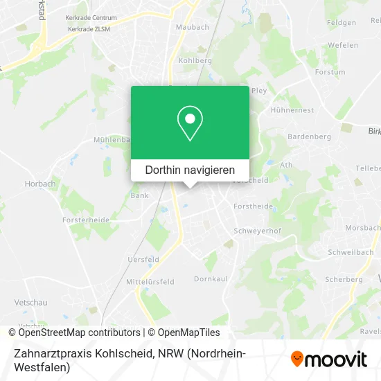 Zahnarztpraxis Kohlscheid Karte