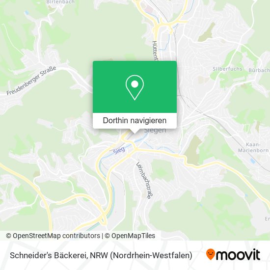 Schneider's Bäckerei Karte
