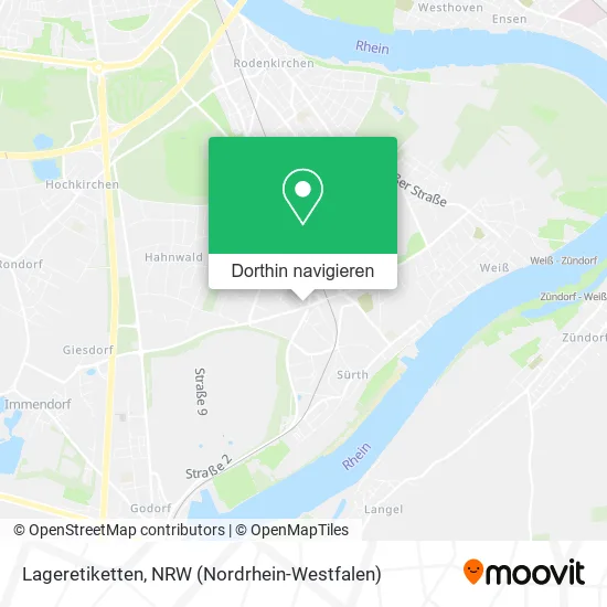 Lageretiketten Karte