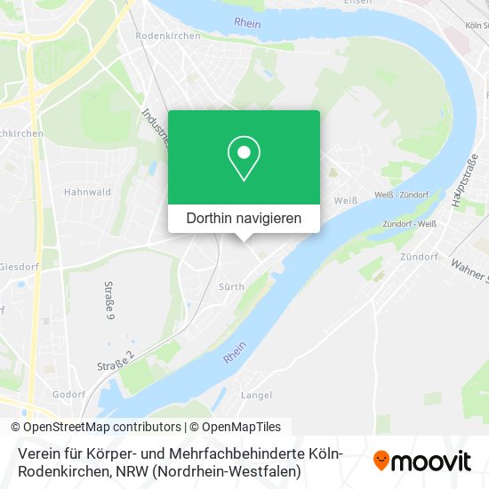 Verein für Körper- und Mehrfachbehinderte Köln-Rodenkirchen Karte