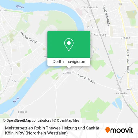 Meisterbetrieb Robin Thewes Heizung und Sanitär Köln Karte
