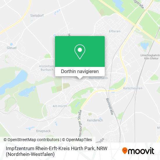 Impfzentrum Rhein-Erft-Kreis Hürth Park Karte