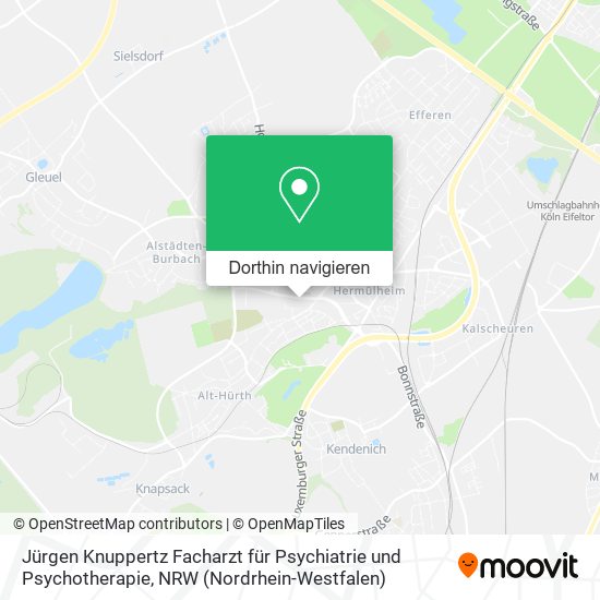 Jürgen Knuppertz Facharzt für Psychiatrie und Psychotherapie Karte