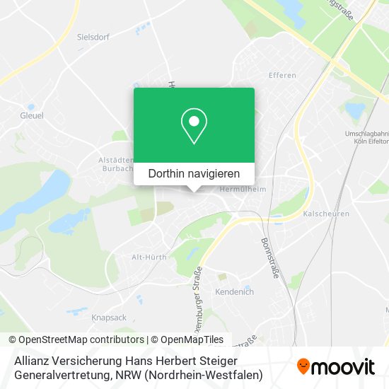 Allianz Versicherung Hans Herbert Steiger Generalvertretung Karte