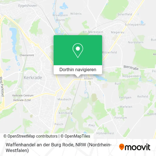 Waffenhandel an der Burg Rode Karte