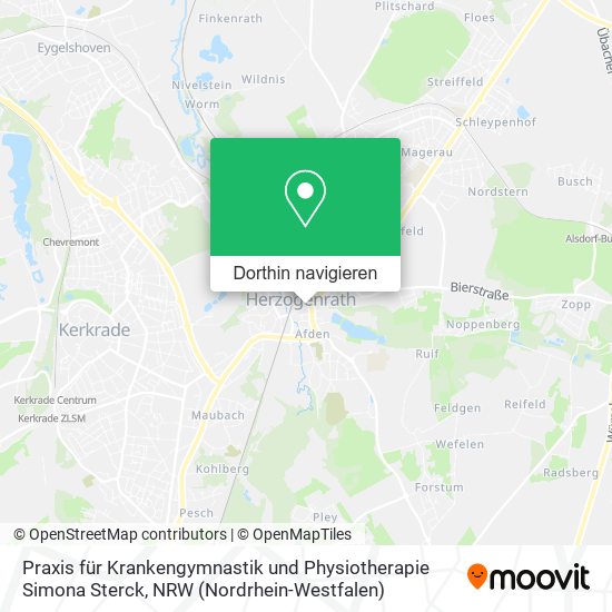 Praxis für Krankengymnastik und Physiotherapie Simona Sterck Karte