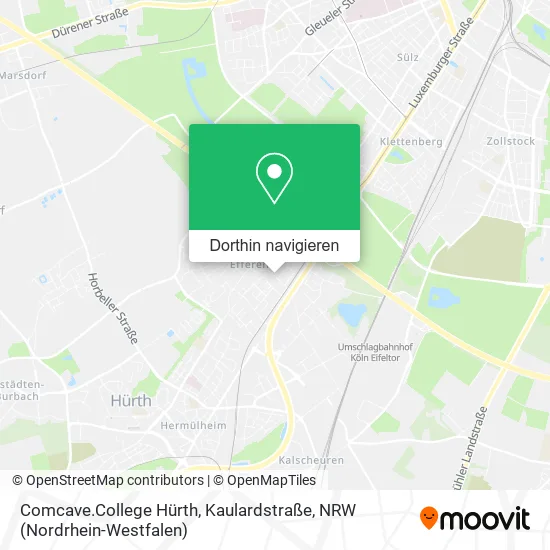 Comcave.College Hürth, Kaulardstraße Karte