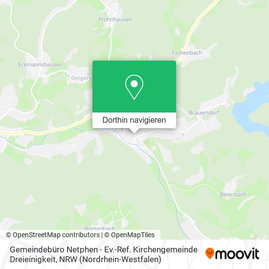 Gemeindebüro Netphen - Ev.-Ref. Kirchengemeinde Dreieinigkeit Karte