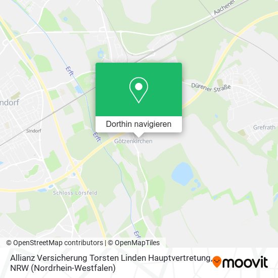 Allianz Versicherung Torsten Linden Hauptvertretung Karte