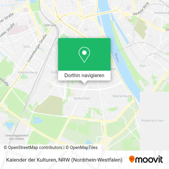 Kalender der Kulturen Karte