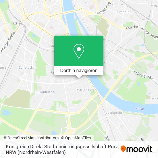 Königreich Direkt Stadtsanierungsgesellschaft Porz Karte