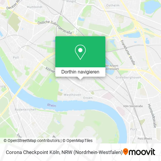 Corona Checkpoint Köln Karte