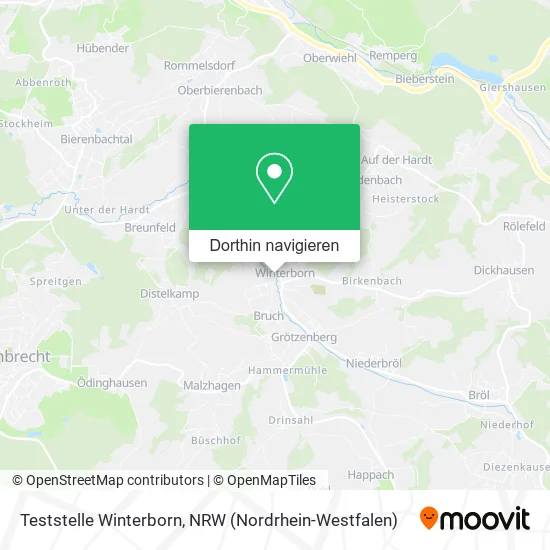 Teststelle Winterborn Karte