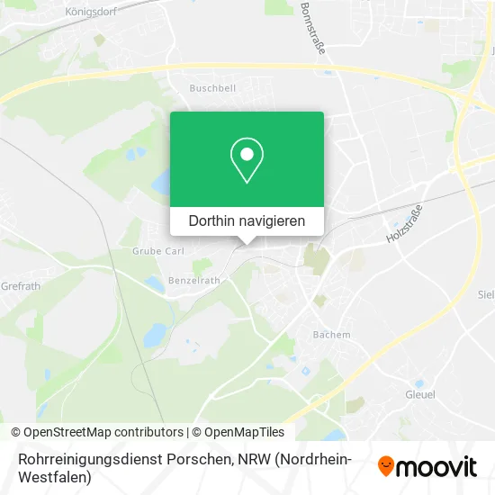 Rohrreinigungsdienst Porschen Karte