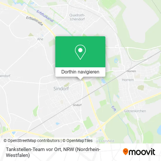 Tankstellen-Team vor Ort Karte