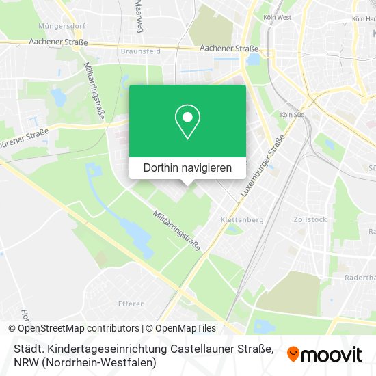 Städt. Kindertageseinrichtung Castellauner Straße Karte