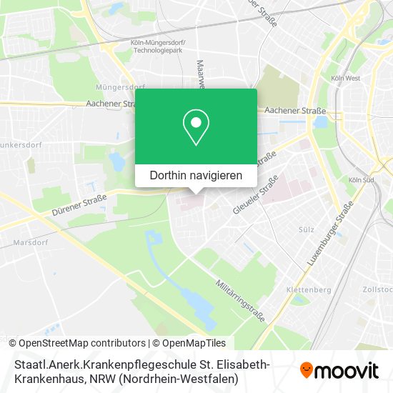 Staatl.Anerk.Krankenpflegeschule St. Elisabeth-Krankenhaus Karte