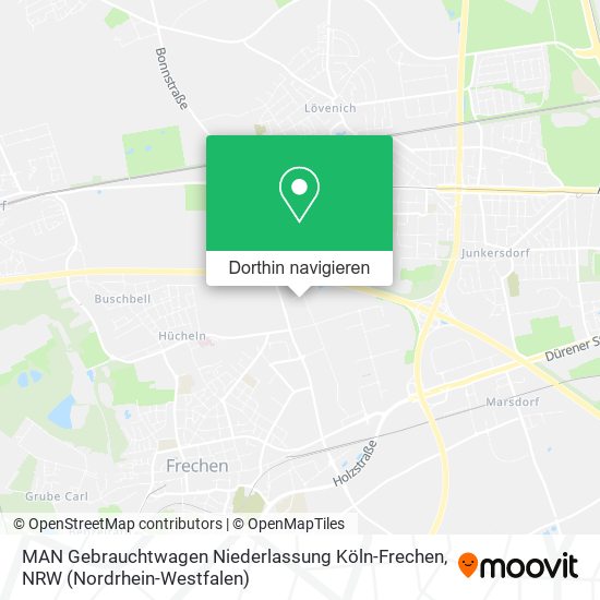 MAN Gebrauchtwagen Niederlassung Köln-Frechen Karte