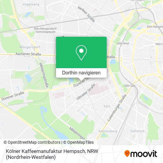 Kölner Kaffeemanufaktur Hempsch Karte