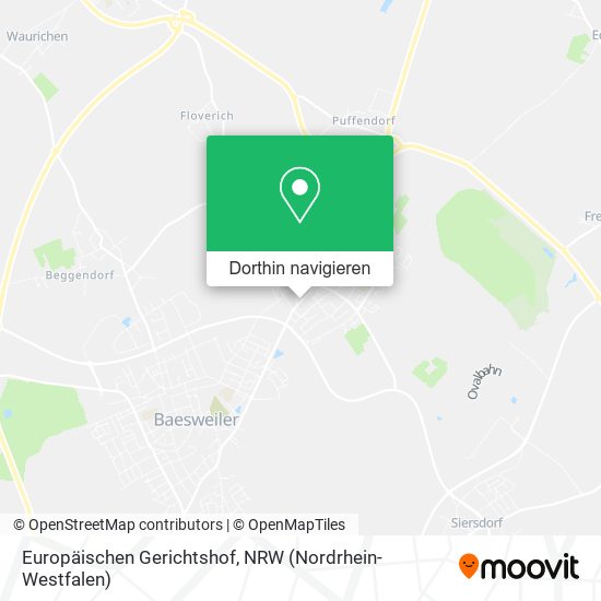 Europäischen Gerichtshof Karte