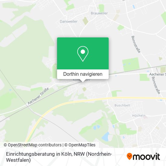 Einrichtungsberatung in Köln Karte