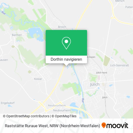 Raststätte Ruraue West Karte