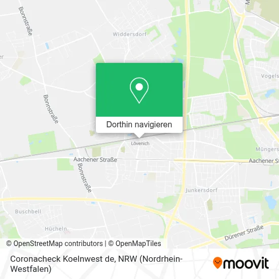 Coronacheck Koelnwest de Karte