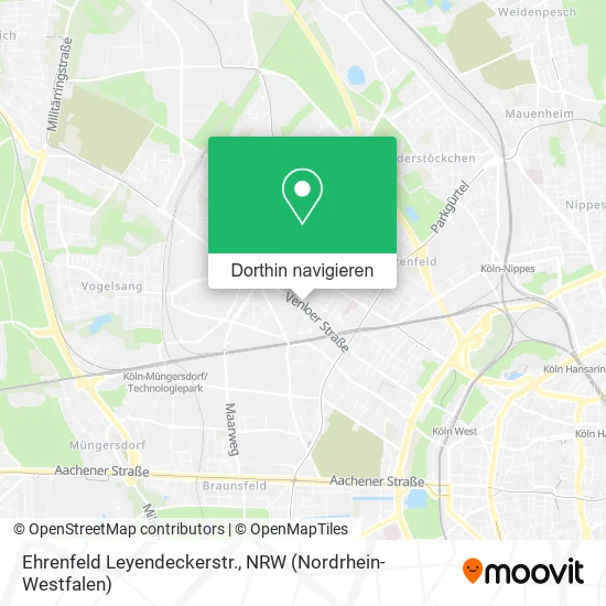 Ehrenfeld Leyendeckerstr. Karte