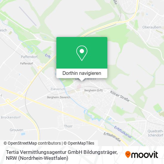 Tertia Vermittlungsagentur GmbH Bildungsträger Karte