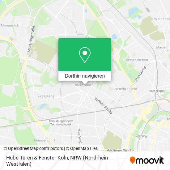 Hube Türen & Fenster Köln Karte
