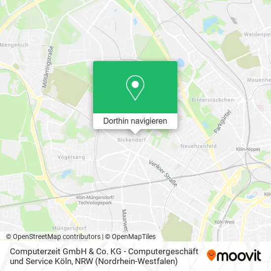 Computerzeit GmbH & Co. KG - Computergeschäft und Service Köln Karte