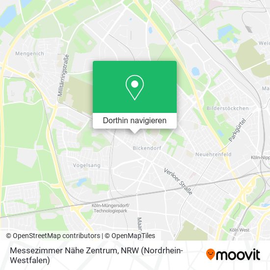 Messezimmer Nähe Zentrum Karte