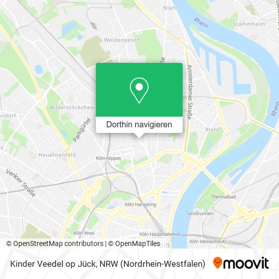 Kinder Veedel op Jück Karte