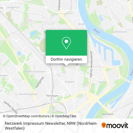 Netzwerk Impressum Newsletter Karte