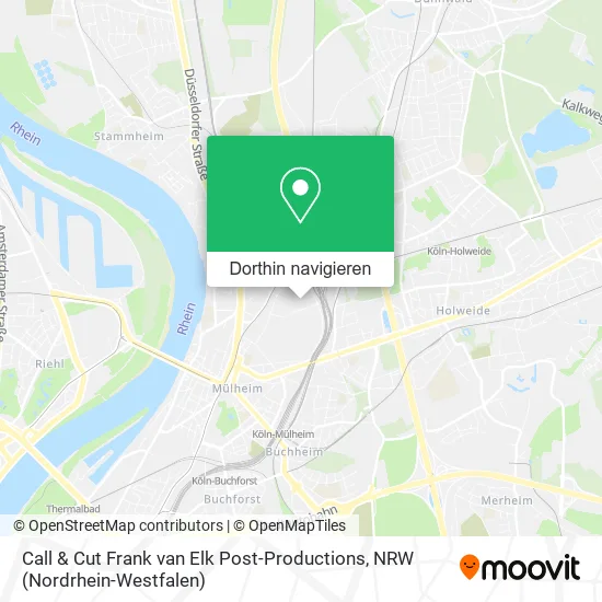 Call & Cut Frank van Elk Post-Productions Karte