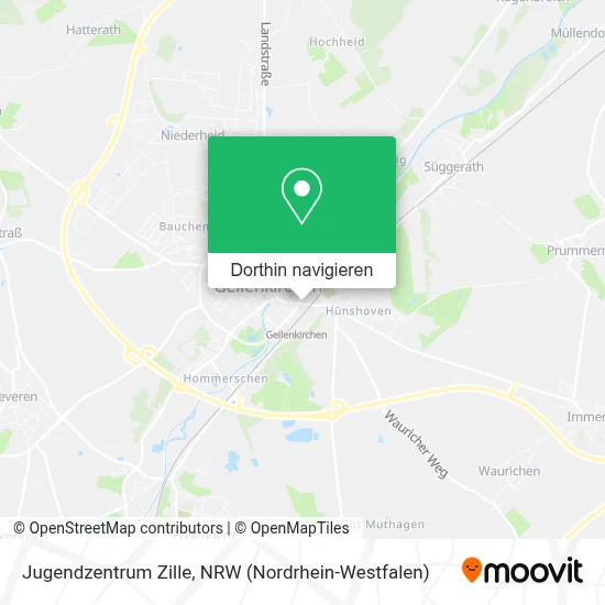 Jugendzentrum Zille Karte