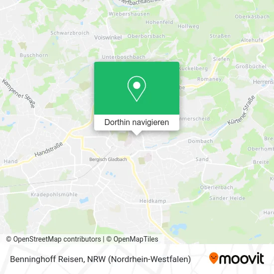 Benninghoff Reisen Karte