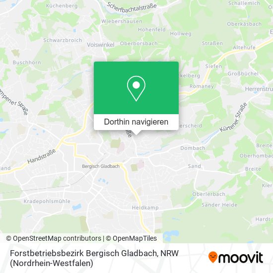 Forstbetriebsbezirk Bergisch Gladbach Karte