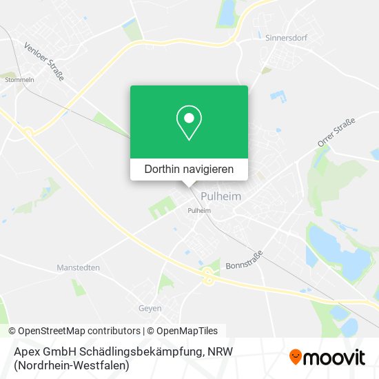 Apex GmbH Schädlingsbekämpfung Karte