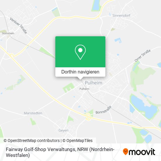 Fairway Golf-Shop Verwaltungs Karte