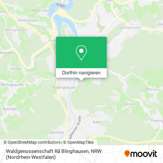 Waldgenossenschaft Rã Blinghausen Karte