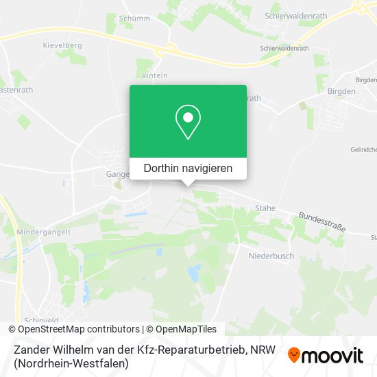 Zander Wilhelm van der Kfz-Reparaturbetrieb Karte