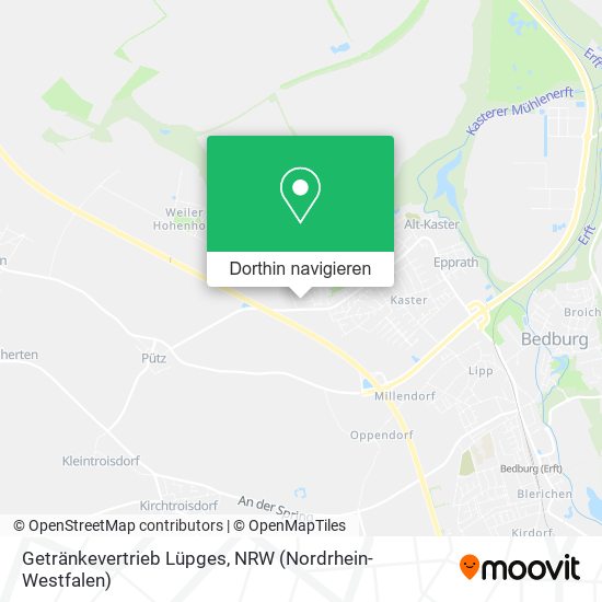 Getränkevertrieb Lüpges Karte